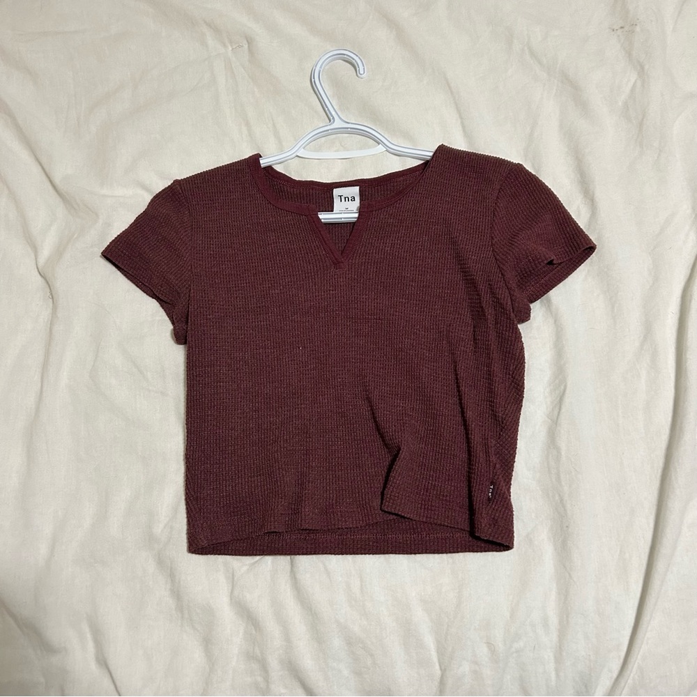 Waffle knit baby T